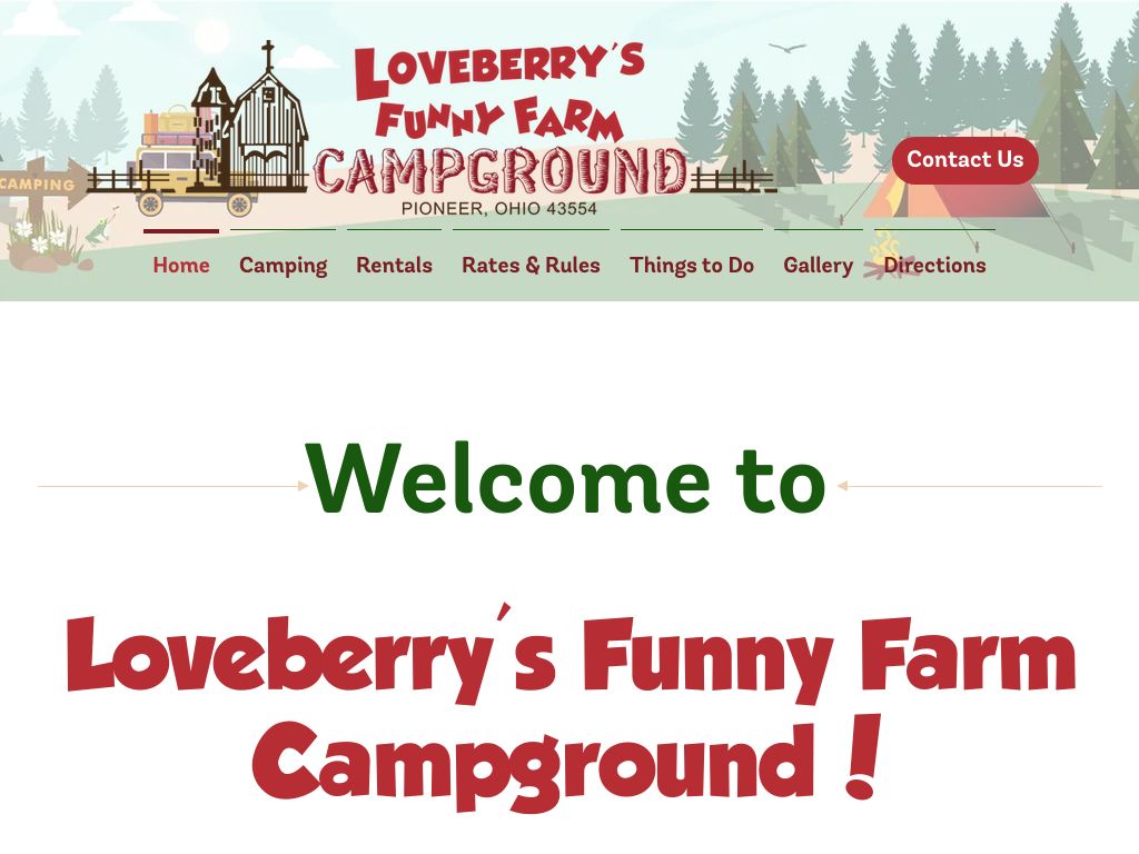Loveberry's Funny Farm Ohio Campgrounds Member located in Pioneer